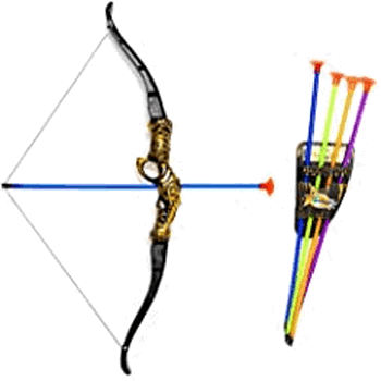 JR0001 ARCO E FLECHA DE PLAST. C/ ACESSORIOS