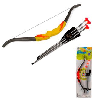 JR0004 ARCO E FLECHA DE PLAST. C/ ACESSORIOS