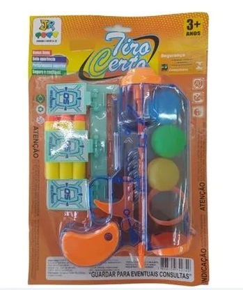 JR0015 PISTOLA LANCA BOLINHA DE PLASTICO C/ ACESSORIOS
