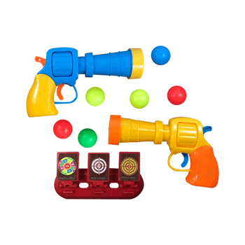 JR0381 PISTOLA DE PLAST. LANCA PROJETEIS C/ 2 PCS