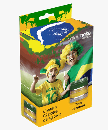 0019 TINTA CREMOSA CARTELA C/2 CORES BRASIL