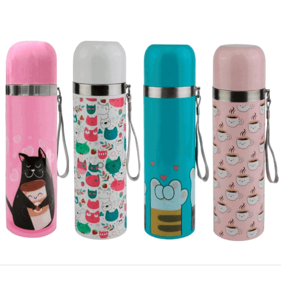 CB1035 GARRAFA INOX ESTAMPADA 500ML