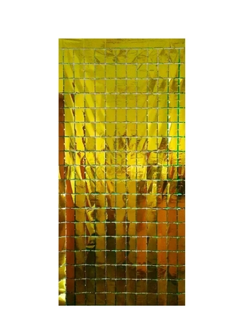 Q21007 CORTINA METALIZADA DOURADA