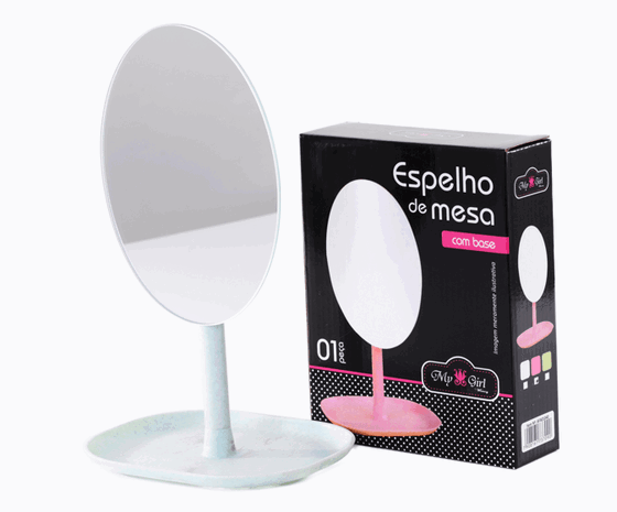 AFA01040 ESPELHO DE MESA 25X12CM OVAL