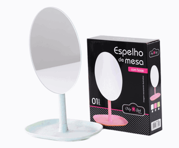 AFA01040 ESPELHO DE MESA 25X12CM OVAL
