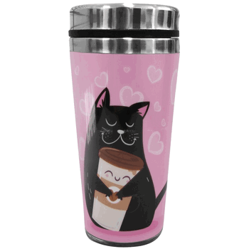 CB1044 COPO P/CAFE ESTAMPADO ACO INOX E PLASTICO 450ML