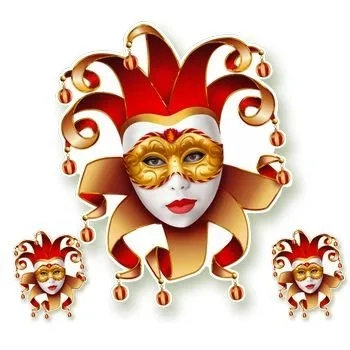 1301 KIT ARLEQUIM VERMELHO E DOURADO C/3