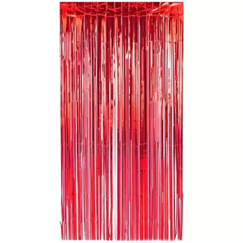 RAF-L-VE CORTINA METALIZADA VERMELHA 1X2M