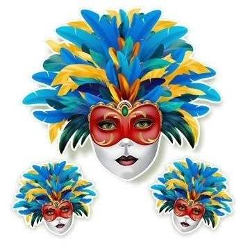 1306 KIT ARLEQUINA AZUL E AMARELO C/3