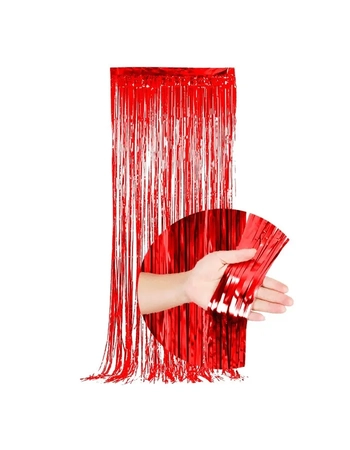 RAF-VE CORTINA METALIZADA VERMELHO 1X2M