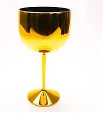 TACA GIN METALIZADA DOURADA