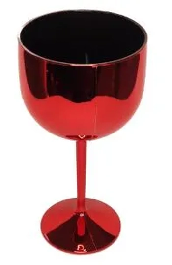 TACA GIN METALIZADA VERMELHA