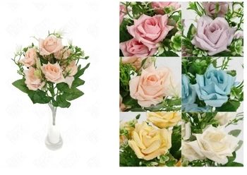 06270 MINI BUQUE DE ROSA DIAMANTE X7 30CM