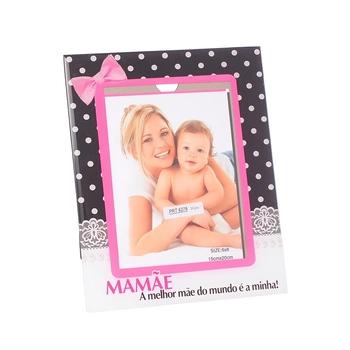 PRT6274 PORTA RETRATO VIDRO MAE 10X15