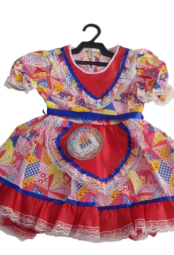 013 VESTIDO JUNINO INFANTIL TAM 6