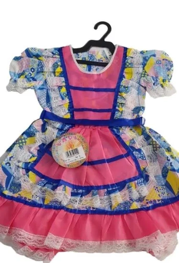 129 VESTIDO JUNINO INFANTIL FITAS TAM 2