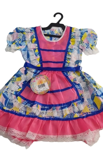 129 VESTIDO JUNINO INFANTIL FITAS TAM 4