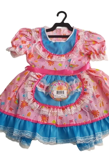 131 VESTIDO JUNINO INFANTIL TAM 12