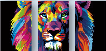 CA7807 QUADRO TELA 40X60  PARTE LEAO