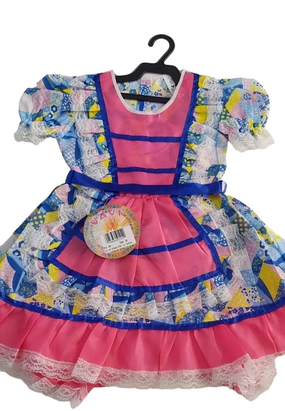 129 VESTIDO JUNINO INFANTIL FITAS TAM 8