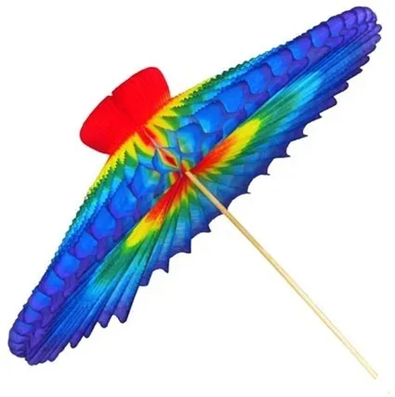 SOMBRINHAS ARCO IRIS 42CM