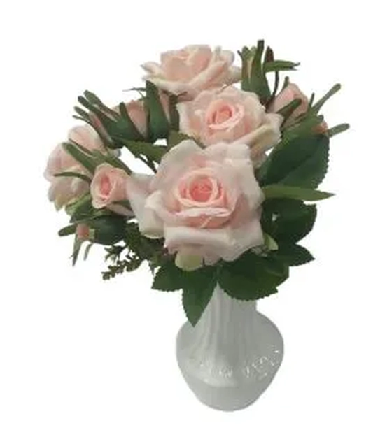 W113-236-05 MINI BUQUE ROSA X7 34CM