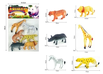 TK-1200 BRINQUEDO ANIMAL DE PLASTICO C/ 6 PCS