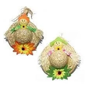 Q19841 ESPANTALHO C/CHAPEU DE PALHA 19X27CM