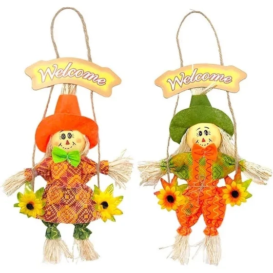 Q21171 ESPANTALHO C/GIRASSOL 43CM