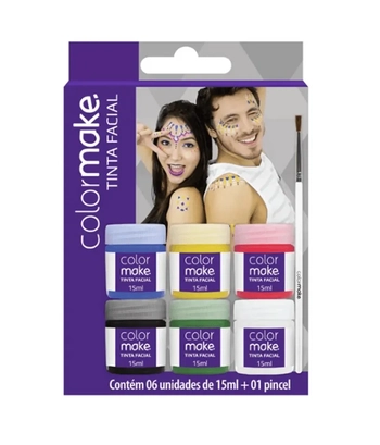 1001 TINTA LIQUIDA 15ML C/PINCEL 6 CORES