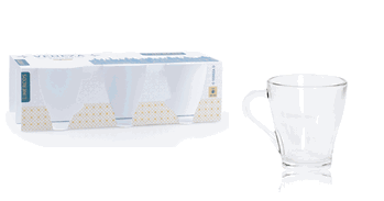 H127 JOGO DE XICARAS DE CAFE VENEZA 90ML C/6