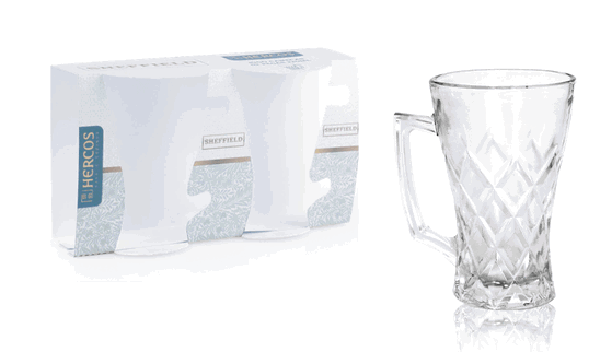 H209 JOGO DE CANECAS DECORADAS SHEFFIELD 220ML C/2