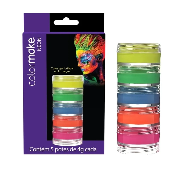 8 TINTA CREMOSA FLUORESCENTE 5 CORES