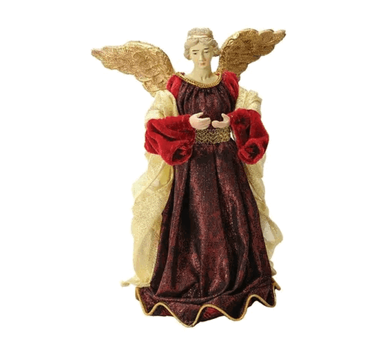 18834 ANJO PLUS SEDA 25CM VINHO/DOURADO