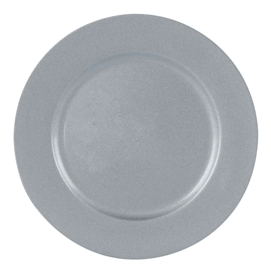 14827 SOUSPLAT REDONDO GLIT FOSCO 33CM PRATA