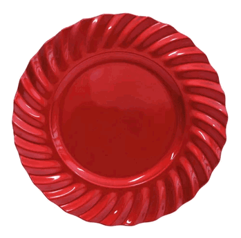 20876 SOUSPLAT BORDA WAVE 33CM VERMELHO