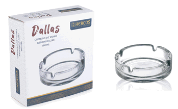 H184 CINZEIRO DE VIDRO REDONDO LISO 160ML