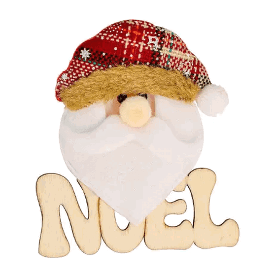 22136 PLACA CARINHA NOEL 10CM  XD NEVADO