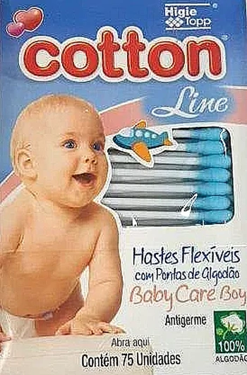008683 COTONETE COTTON LINE BABY CARE AZUL C/75