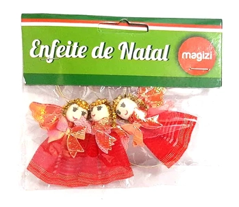 2468/D26803 ANJINHO 6CM C/3 VERMELHO