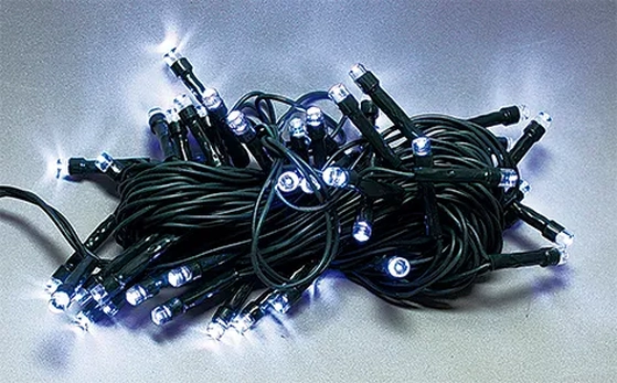 89064 PISCA C/50 LEDS BRANCO FIO VERDE 5MTS BIVOLT