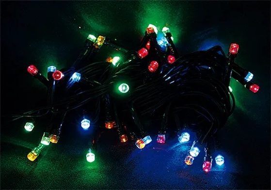 89063 PISCA C/50 LEDS COLOR FIO VERDE 5MTS 220V