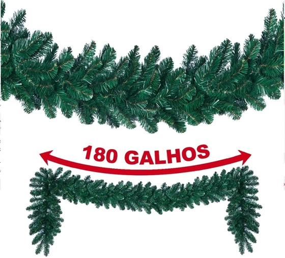 900757  FESTAO ARAMADO DE PVC 180CM  173 GALHOS