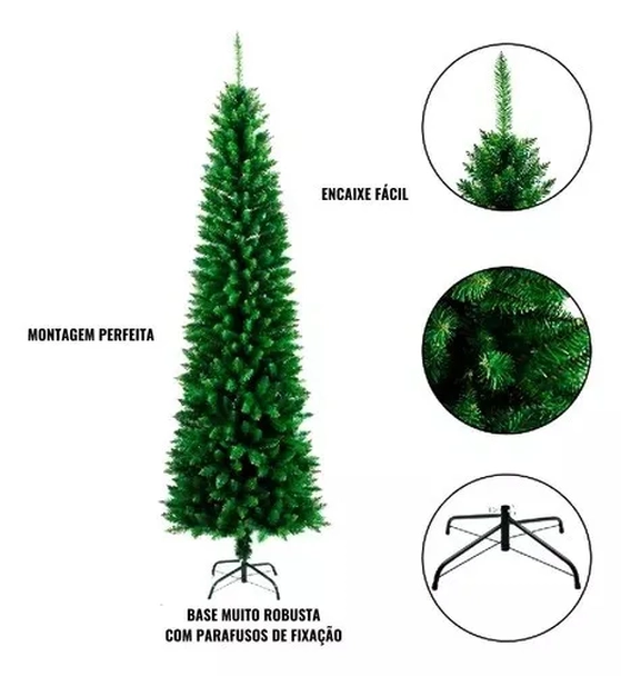 900758 ARVORE SLIM RICHMOND VERDE 120CM 283 GALHOS