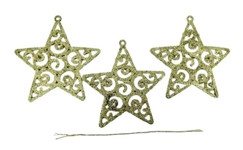 900805 ENFEITE ESTRELA 9.5X9CM C/3