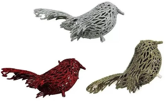 900840 ENFEITE PASSARO 11X3,5CM