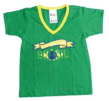 814583 CAMISA INFANTIL BRASIL 12 AO 16