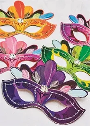 472 MASCARA PAPEL CARNAVAL INFANTIL C/10