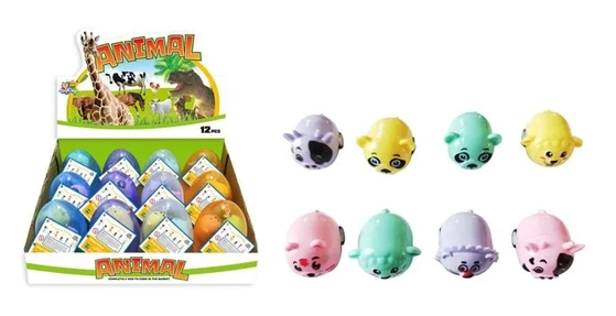 TK-AB3453 OVO SURPRESA ANIMAIS CARRINHOS C/3