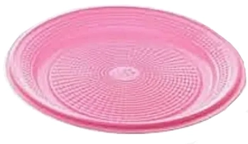 2052-PB18 PRATO LANCHE 18CM ROSA C/10